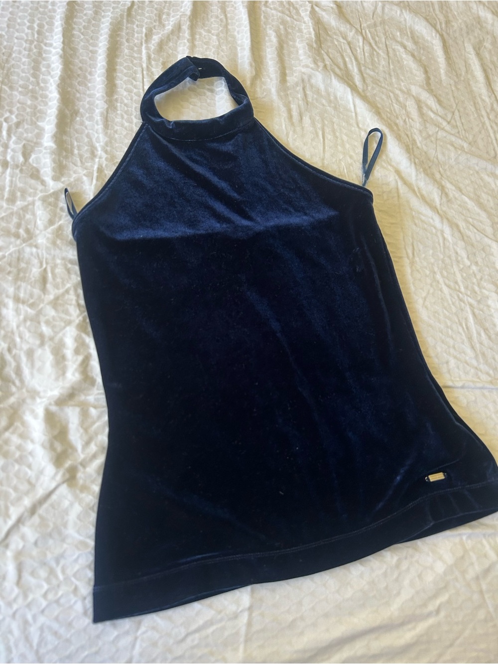 Tommy Hilfiger Navy Velvet Halter Camisole